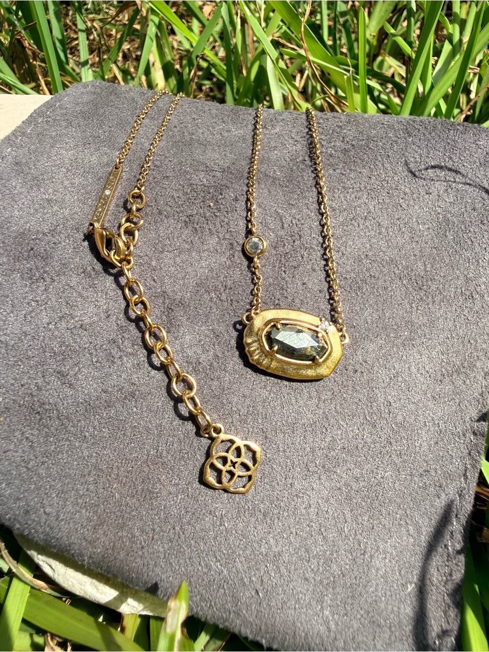 Kendra Scott Gold-Tone Faceted Pendant Necklace